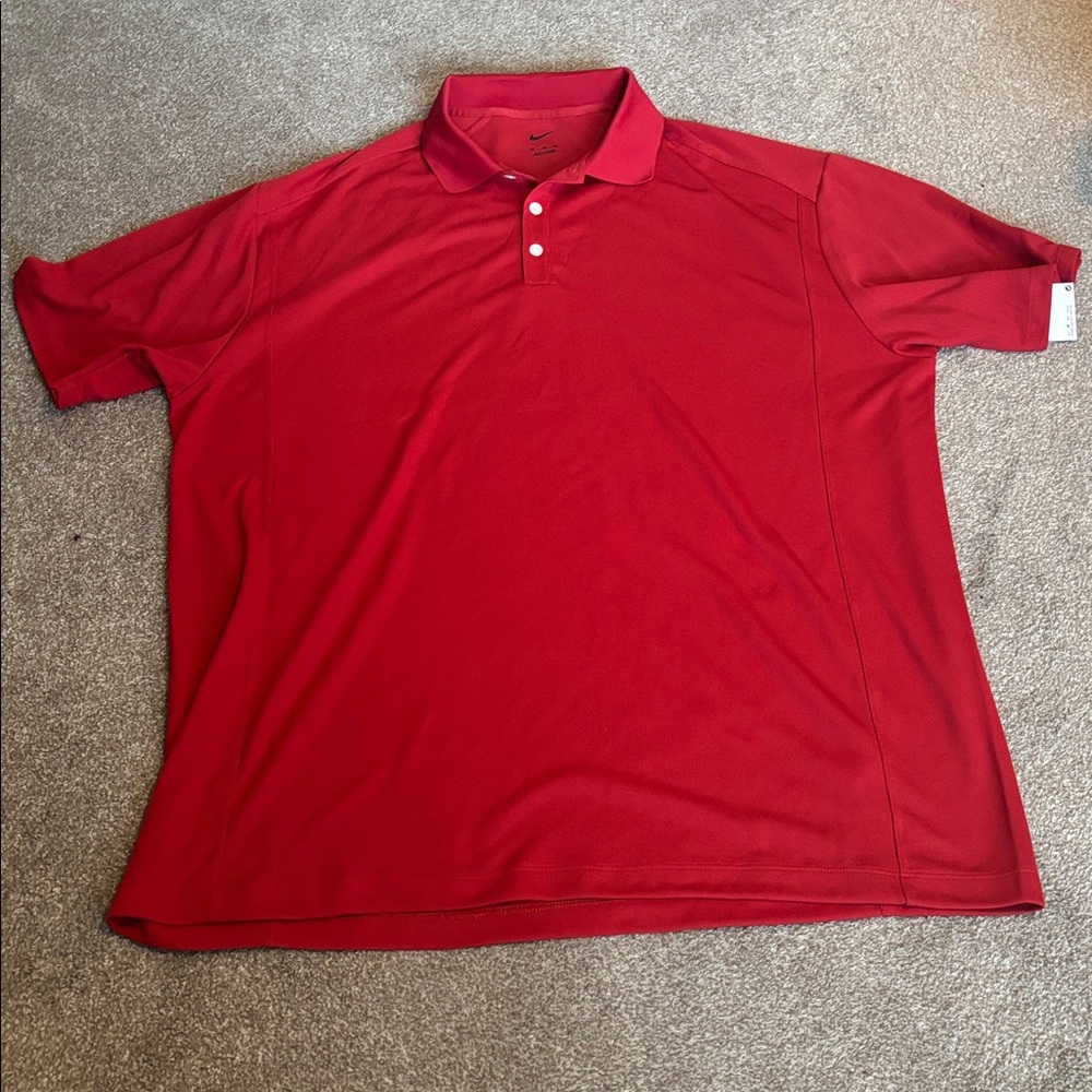Nike Men's Classic Red Golf Polo Shirt size xxl